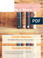 Ways of Opening a Story PowerPoint