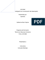 Método de investigación en la medisión del desempeño