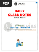 Polity 23 _ Daily Class Notes __ UPSC Sankalp Hinglish