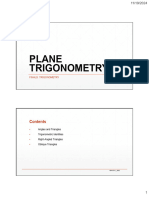 Plane Trigonometry Part 1 (Angles, Triangles, Identties, Basic Elevation and Depression) (1)