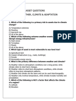 ASSET Qs on Wheather, Climate & Adaptation