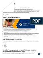 Student values & plagiarism