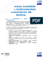 El proceso contable de los instrumentos financierso de Activo