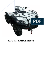 Gamax 600 Parts List