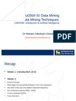 Week 4 - Introduction to Data Mining and Data Mining Techniques (3)