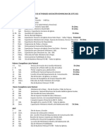 CALENDARIO DE ACTIVIDADES ASOCIACIÓN DOMINICANA DEL ESTE 2021