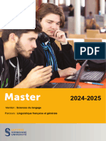 Brochure Master Linguistique Française Et Générale 2024-2025