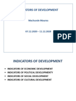 Lecture Two. Indicators of Development. Mauma. Dec, 2020-1