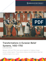 Transformations in Eurasian Belief Systems 1450-1750