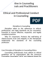 Discipline in Counseling Professionals and Practitioners.LESSON 2