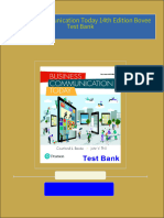 Instant Download for Business Communication Today 14th Edition Bovee Test Bank 2024 Full Chapters in PDF