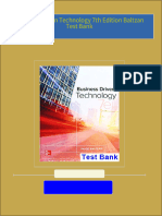 Get Business Driven Technology 7th Edition Baltzan Test Bank free all chapters