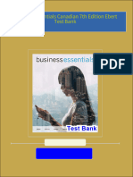 Full download Business Essentials Canadian 7th Edition Ebert Test Bank pdf docx