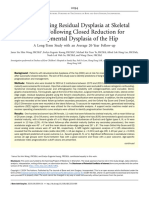 Prognosticating Residual Dysplasia at Skeletal Maturity Following Closed Reduction for Developmental Dysplasia of the Hip