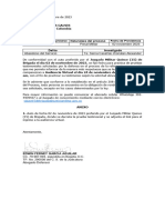 Citación Para Rendir Testimonio 6 dentro del Proceso Radicado 2245