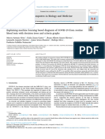 Explaining machine learning based diagnosis of COVID-19 from routine