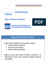 Lecture 7 Engineering Economics Rate of Return Analysis