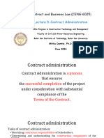 Lecture 5. Contract Administration (1)