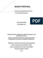 A SURVEY OF QUALITY MANAGEMENT PRACTICES IN CONSTRUCTION INDUSTRY IN KENYA