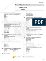 Board Objective Test 06 _ Test Paper (Physics) __ Victory 2025