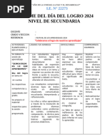 Informe Del Festival de Los Aprendizajes Dia Del Logro-secundaria