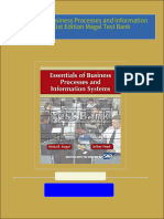 Full download Essentials of Business Processes and Information Systems 1st Edition Magal Test Bank pdf docx