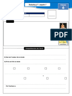 Contrôle 1 de La 6ème Année (Exemple1) Langue Française - Semestre 1. Mes Fiches