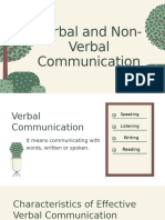 Verbal and Non Verbal Communication