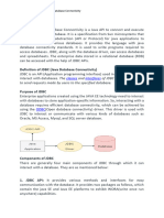 Unit III JDBC Connectivity