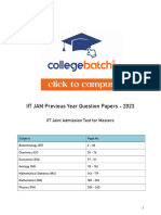 IIT JAM 2023 Question Paper All Subject