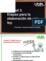 Unidad 3. Etapas para la elaboración de una ley