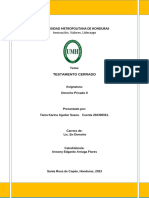 Acta Notarial de Otorgamiento de Testamento Cerrado