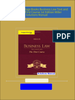 PDF Cengage Advantage Books Business Law Text and Cases The First Course 1st Edition Miller Solutions Manual download