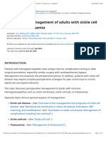 Perioperative management of adults with sickle cell disease or thalassemia - UpToDate