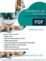 Measurement and evaluation 2