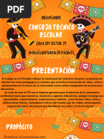 Presentación Día de Muertos Ilustrado Naranja