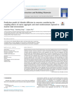 Prediction model of chloride diffusion in concrete considering the coupling effects of coarse aggregate and steel reinforcement exposed to marine tidal environment