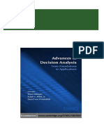 Instant Download Advances in Decision Analysis FROM FOUNDATIONS TO APPLICATIONSard Edwards Ralph F. Miles Jr. &amp; Detlof von Winterfeldt (edt) PDF All Chapters