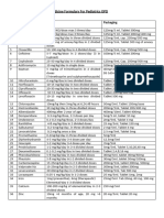 Medicine Formulary for Pediatrics OPD