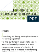 Chap 1 Definition Characteristic of Research