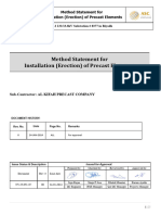 1 Method Statement for Installation (Erection) of Precast Elements- Namar-2 Substation