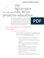 Sugerencias Metodológicas proyectos