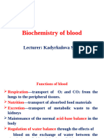 Biochemistry of blood