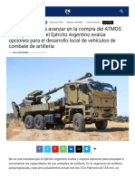 Sin recursos para avanzar en la compra del ATMOS de origen israelí, el Ejército Argentino evalúa opciones para el desarrollo local de vehículos de combate de artillería