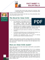 Fact Sheet 11: Solar Cells