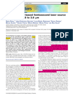 2016.11 Watt-level fiber-based femtosecond laser source tunable from 2.8 to 3.6 μm