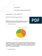 INFORME de ventas de tercer trimestre HADIT