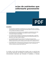 7 deficiencias de nutrientes que pueden enfermarle gravemente