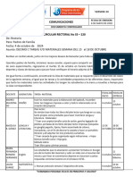 CIRCULAR RECTORAL No S3 â 220 DECIMO C TAREAS Y-O MATERIALES SEMANA DEL 15   al 18 DE OCTUBRE 2