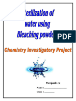 STERILIZATION OF WATER USING BLEACHING POWDER (1)